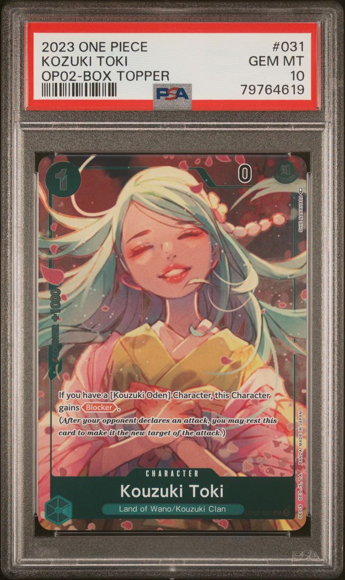 2023 #031 Kozuki Toki PSA 10 One Piece OP02-Paramount War
