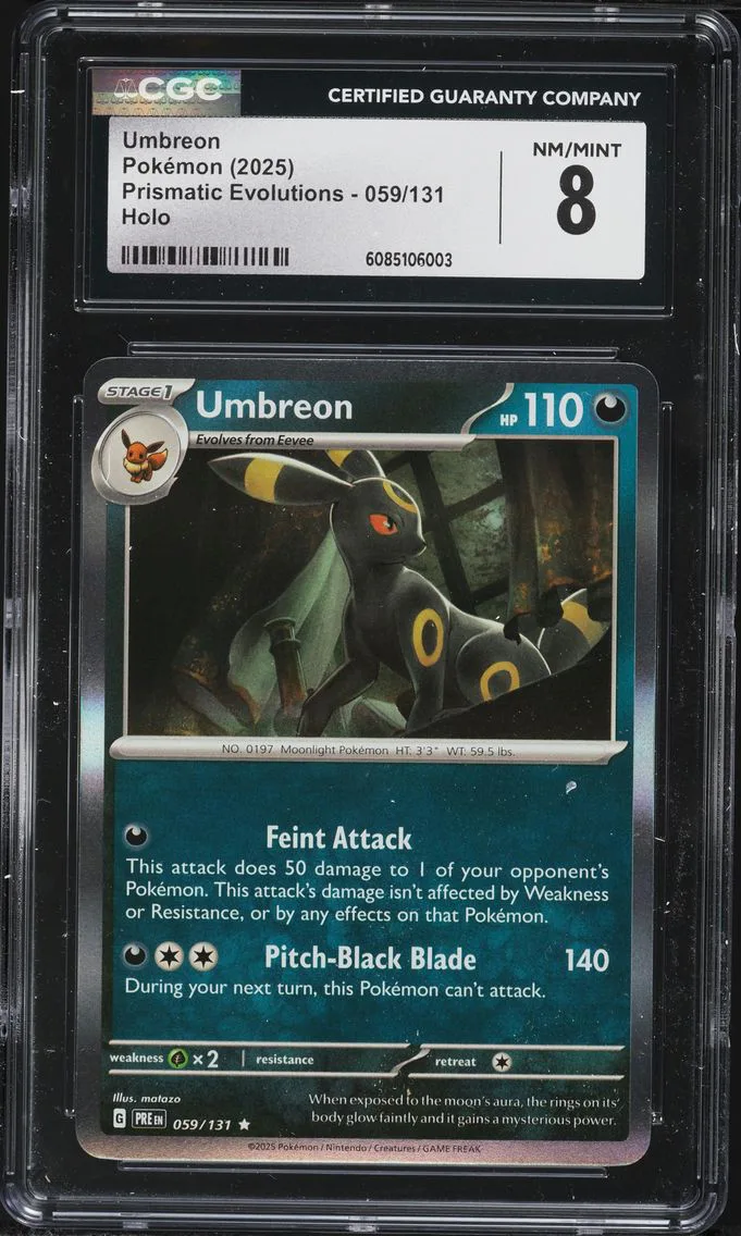 2025 #059 Umbreon CGC 8 Pre EN-Prismatic Evolutions Pokemon