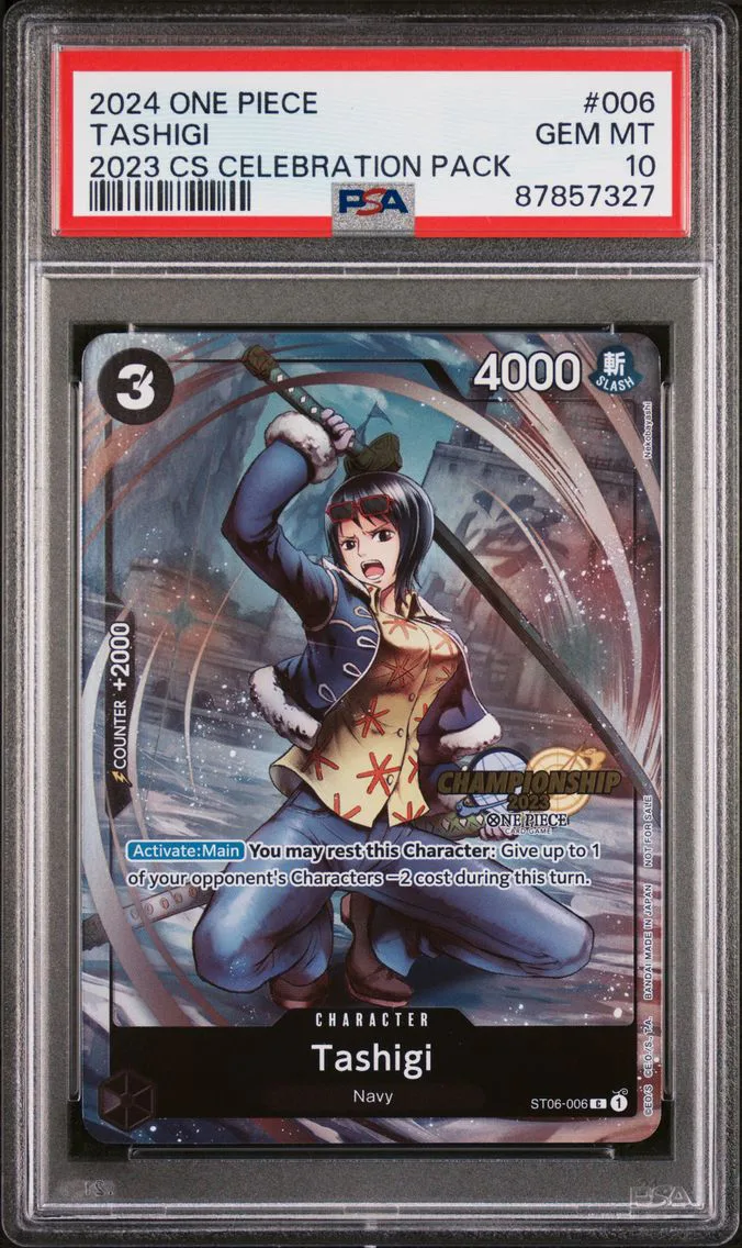 2024 #006 Tashigi PSA 10 One Piece Championship 2023 Celebration Pack