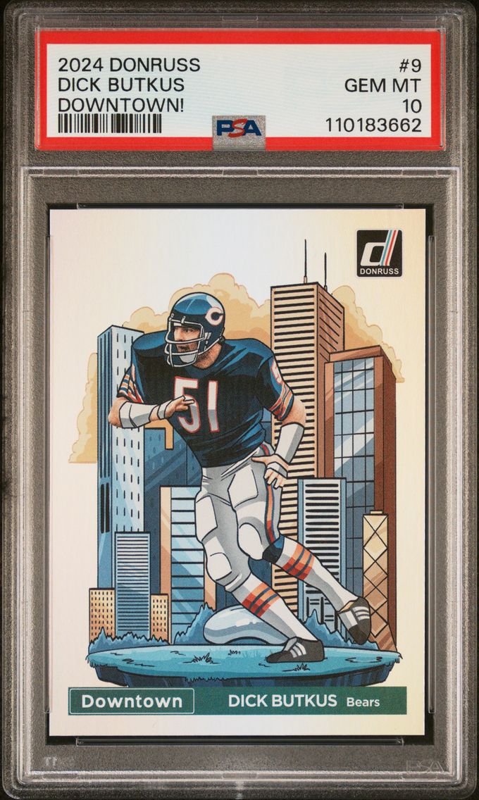 2024 #9 Dick Butkus PSA 10 Panini Donruss Downtown!