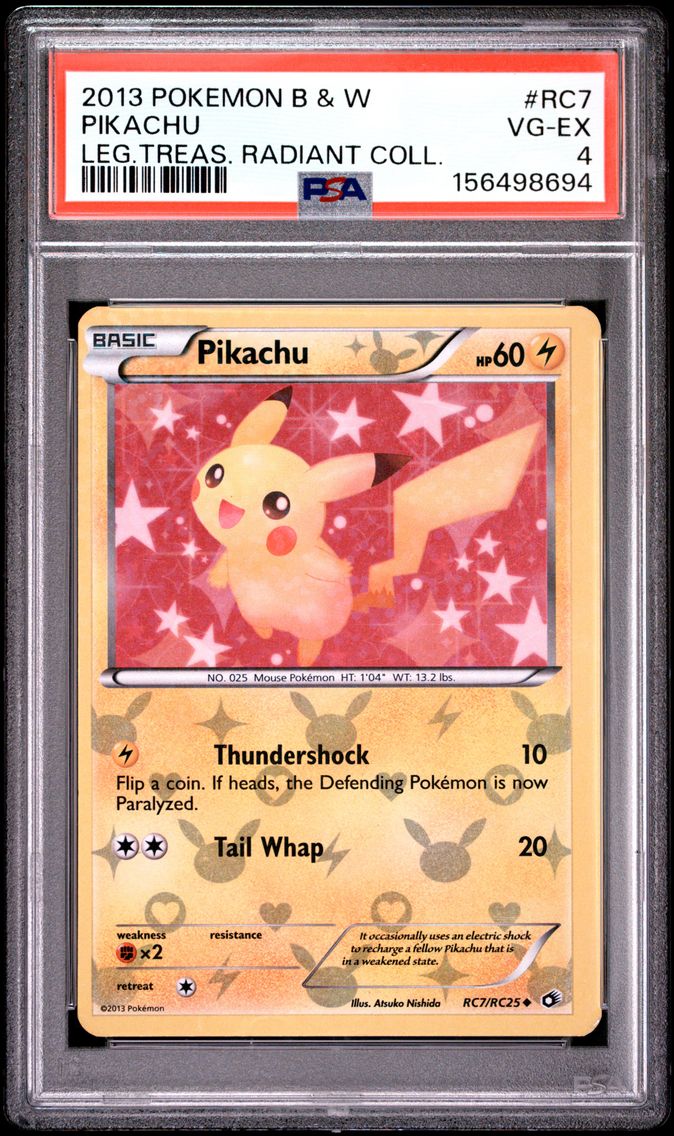 2013 #RC7 Pikachu PSA 4 Black & White Legendary Treasures Radiant Collection