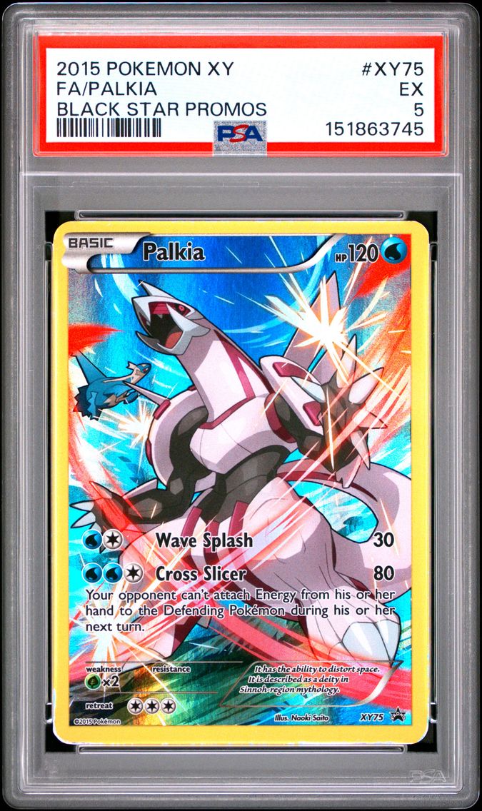 2015 #XY75 Full Art/Palkia PSA 5 XY Black Star Promos