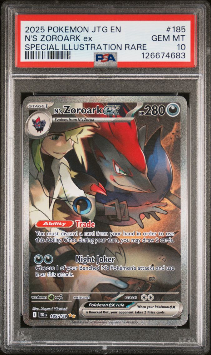 2025 #185 N's Zoroark EX PSA 10 Jtg EN-Journey Together