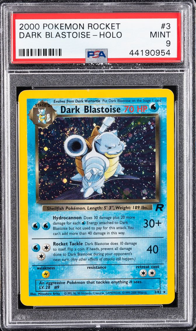 2000 #3 Dark Blastoise-Holo PSA 9 Rocket Pokemon