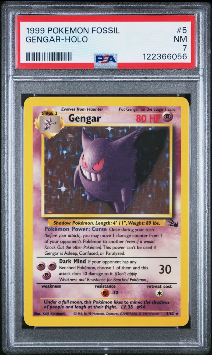 1999 #5 Gengar-Holo PSA 7 Fossil Pokemon