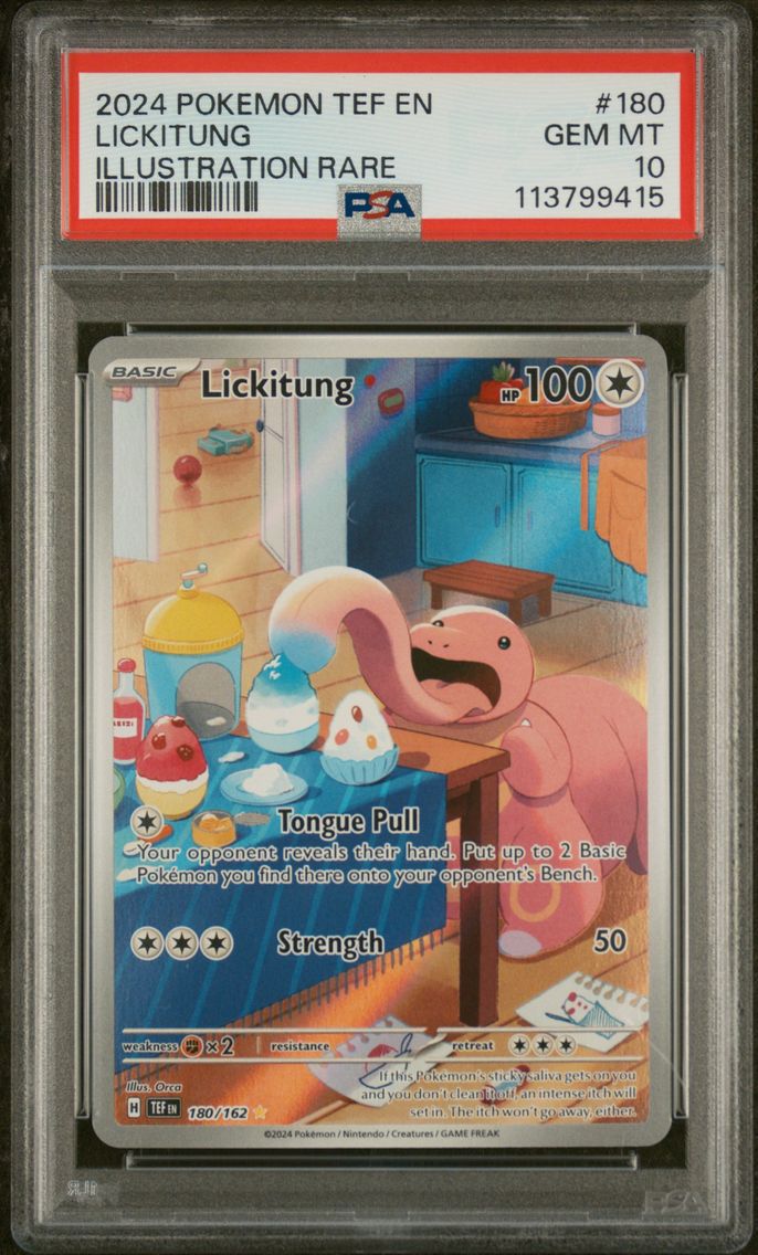 2024 #180 Lickitung PSA 10 Tef EN-Temporal Forces Pokemon