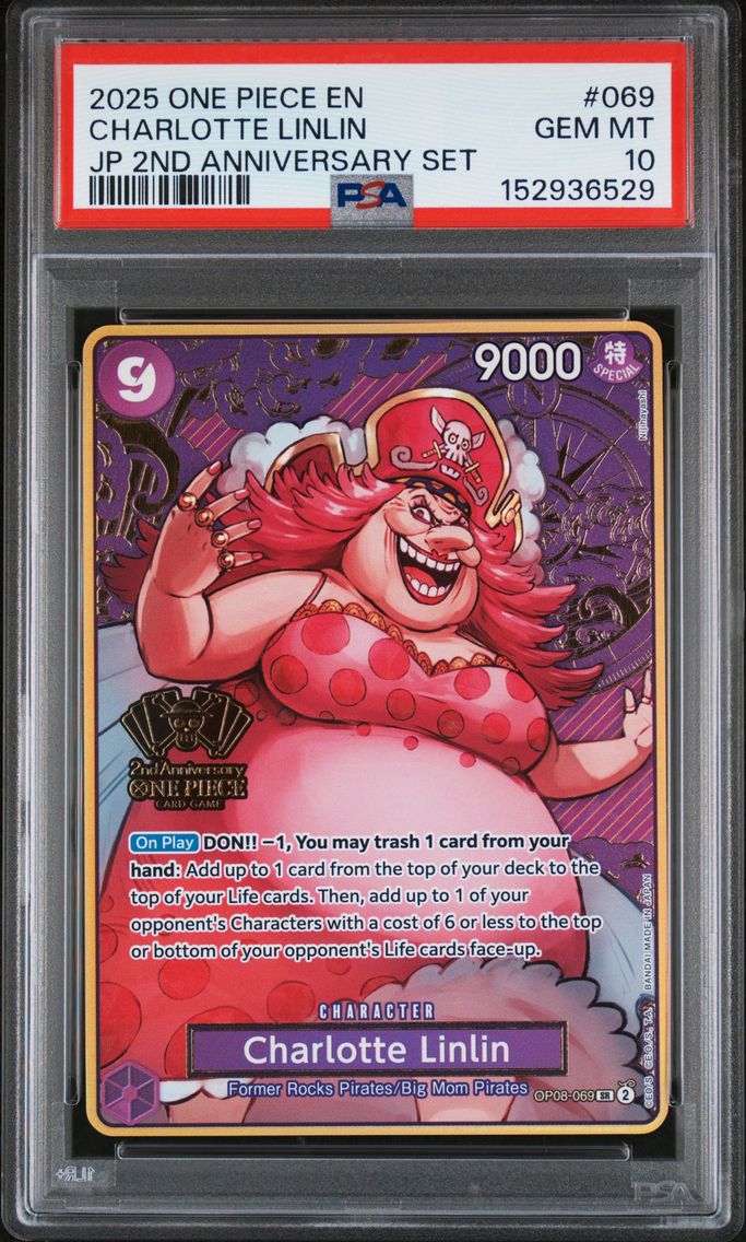 2025 #069 Charlotte Linlin PSA 10 One Piece Japanese 2nd Anniversary Set