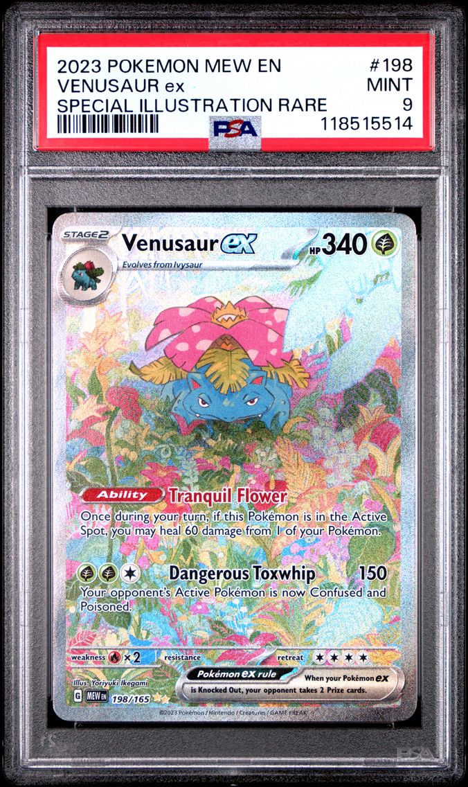 2023 #198 Venusaur EX PSA 9 Mew EN-151