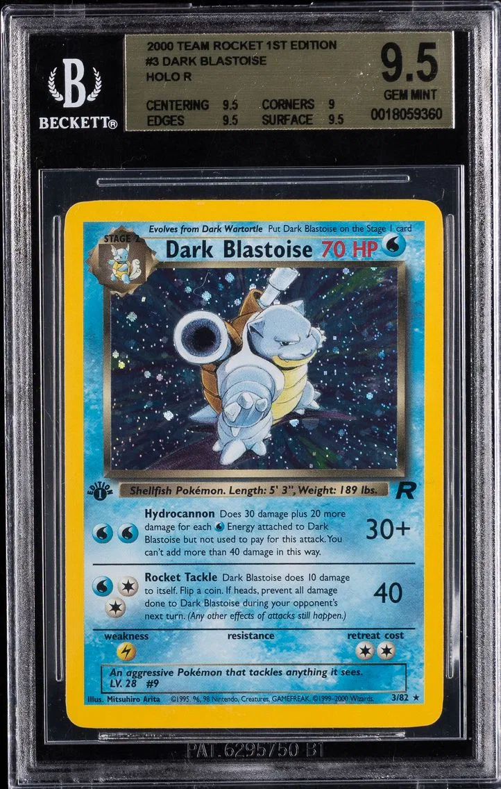 2000 #3 Dark Blastoise-Holo 1st Edition BGS 9.5 Rocket Pokemon