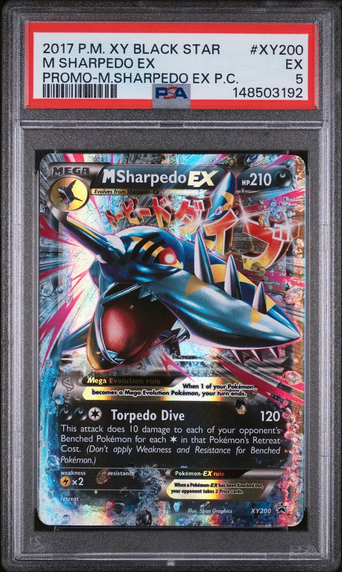 2017 #XY200 M Sharpedo EX PSA 5 XY Black Star Promo