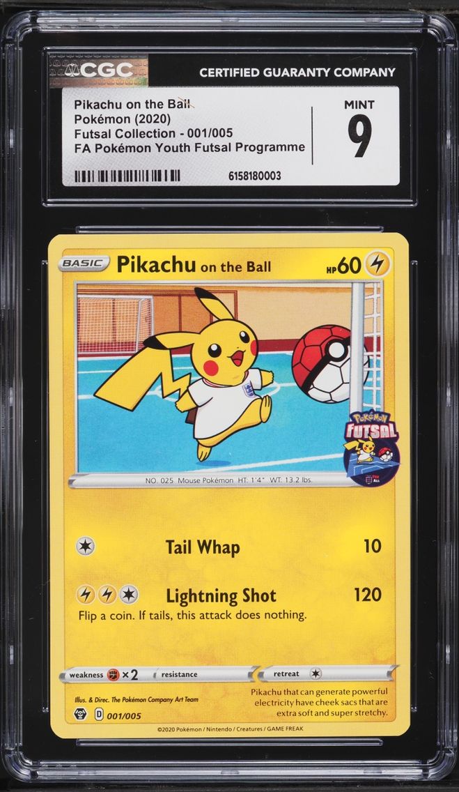 2020 Pokemon Sword & Shield Futsal Collection Youth Pikachu On The Ball #1 CGC 9 MINT