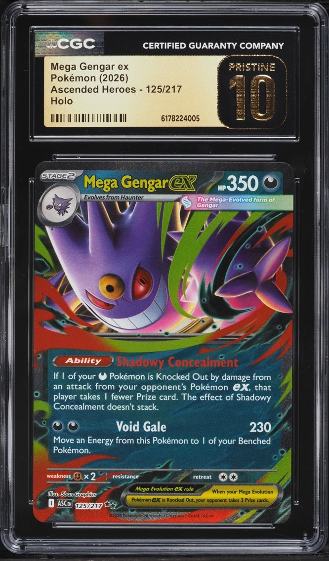 2026 Pokemon Mega Evolution Ascended Heroes Holo Mega Gengar ex #125 CGC 10 PRISTINE