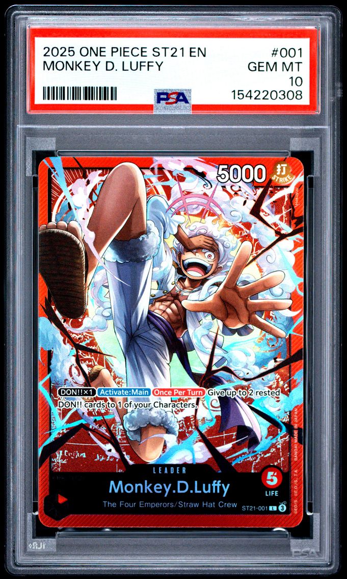 2025 #001 Monkey D. Luffy PSA 10 One Piece Starter Deck ST21-EX Gear 5