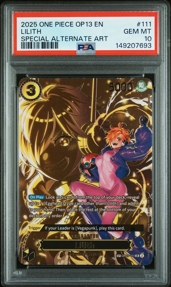 2025 #111 Lilith PSA 10 One Piece OP13-Carrying on His Will