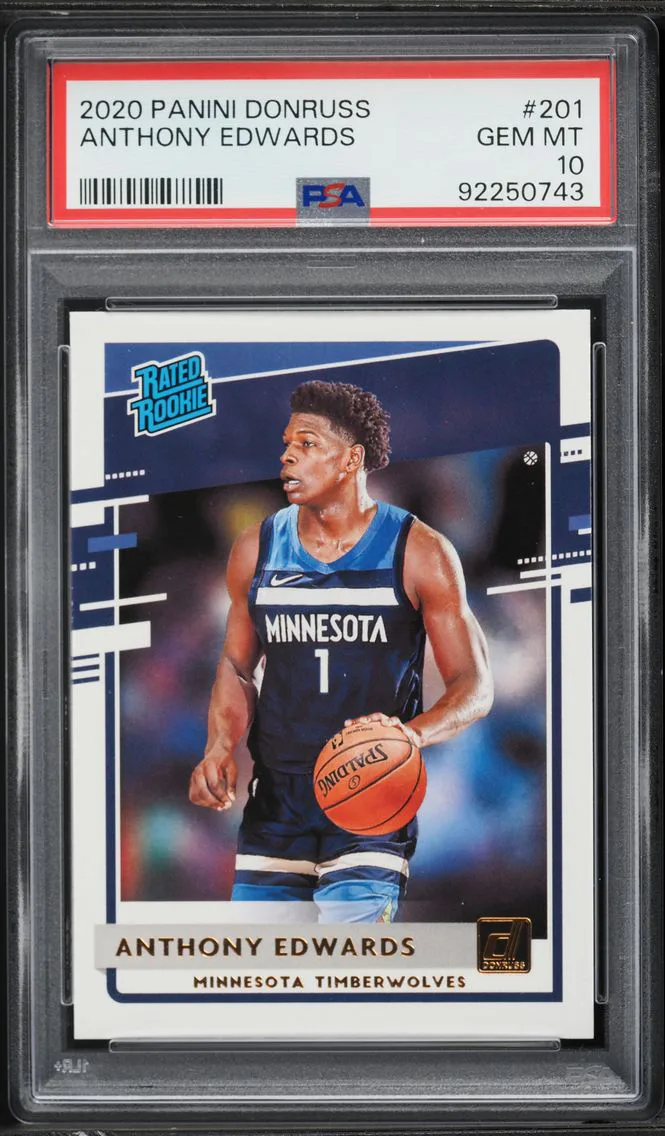 2020 #201 Anthony Edwards PSA 10 Panini Donruss Basketball