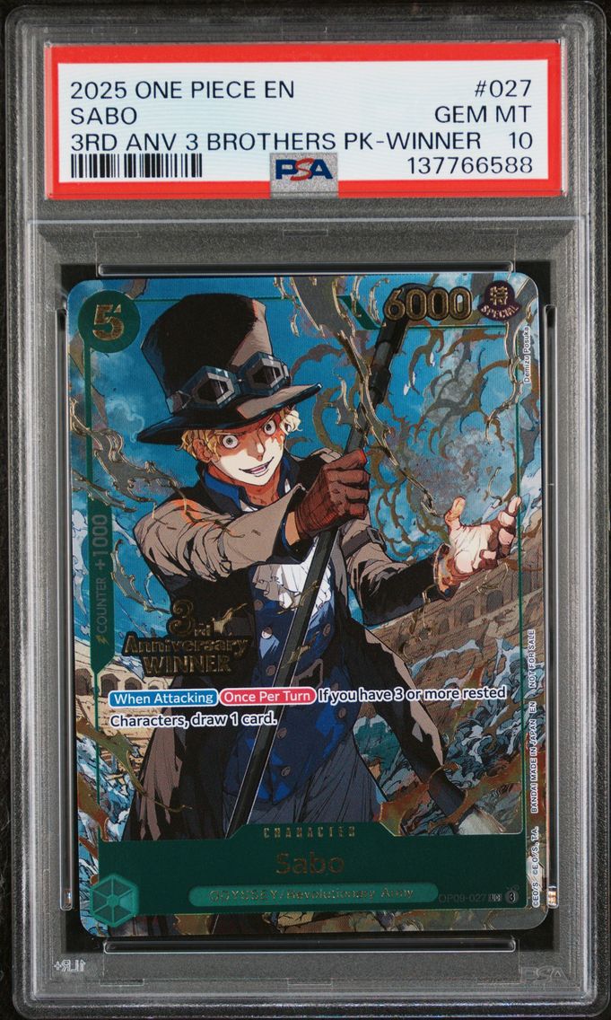 2025 #027 Sabo PSA 10 One Piece