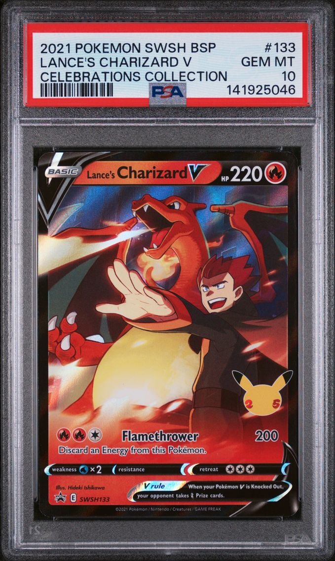 2021 #133 Lance's Charizard V PSA 10 Swsh Black Star Promo