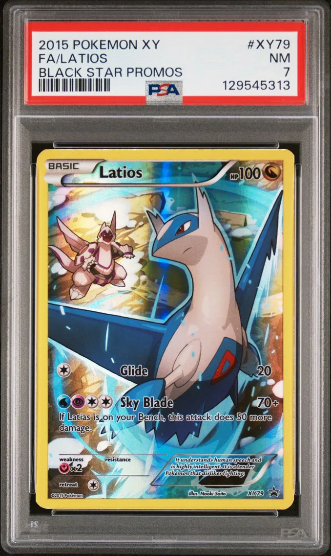 2015 #XY79 Full Art/Latios PSA 7 XY Black Star Promos Pokemon