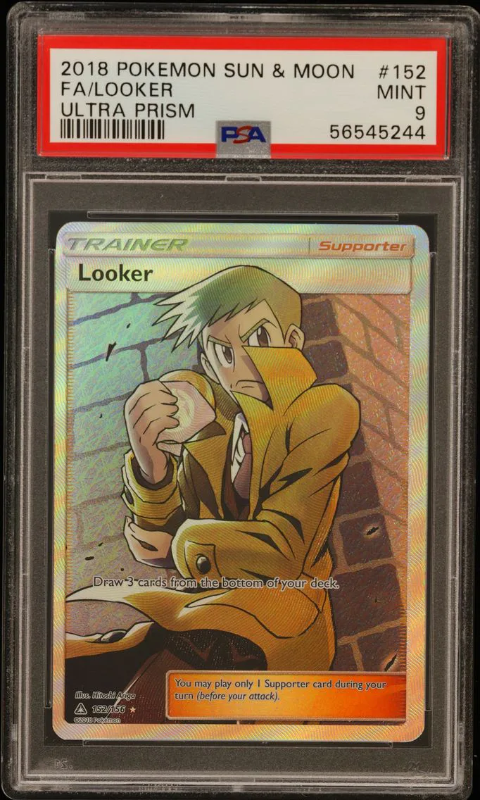 2018 #152 Full Art/Looker PSA 9 Sun & Moon Ultra Prism