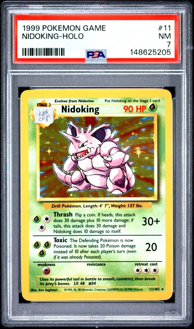 1999 #11 Nidoking-Holo PSA 7 Game