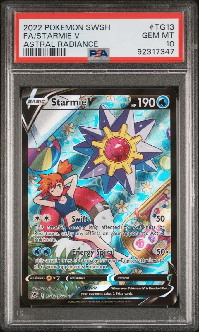 2022 #TG13 Full Art/Starmie V PSA 10 Sword & Shield Astral Radiance