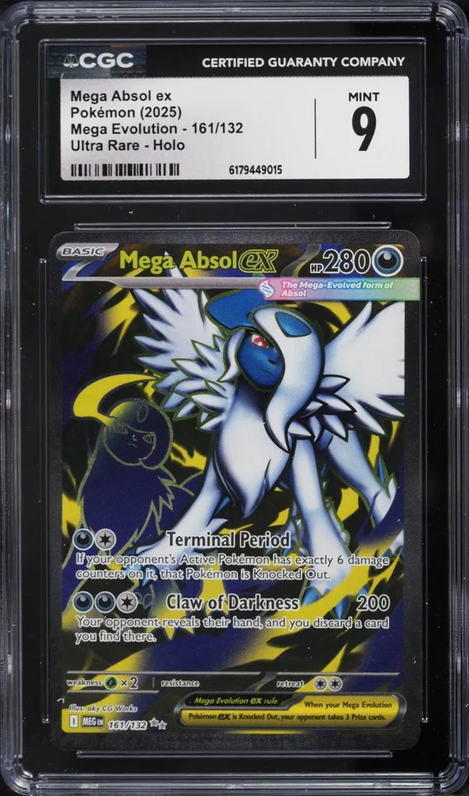 2025 #161 Mega Evolution Full Art Mega Absol ex MINT CGC 9 Pokemon