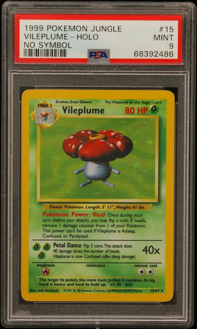 1999 #15 Vileplume-Holo PSA 9 Jungle