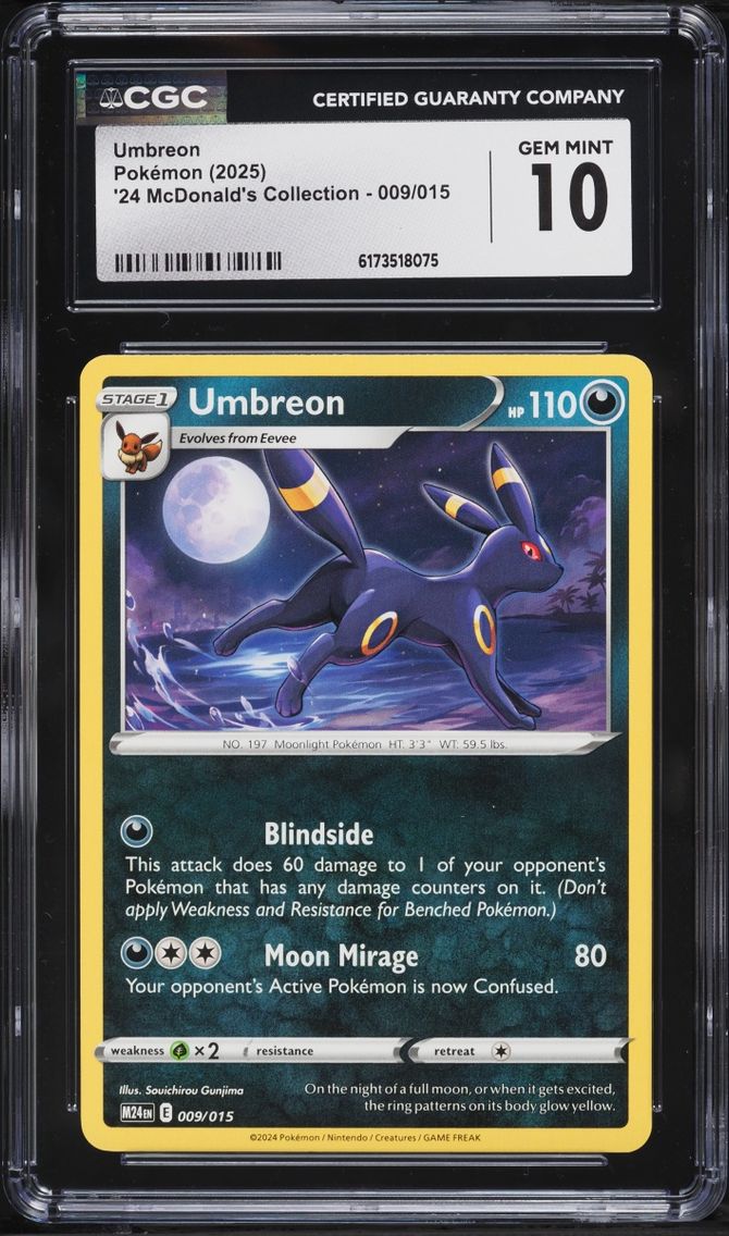 2025 Pokemon Mega Evolution McDonald's Collection Umbreon #9 CGC 10 GEM MINT