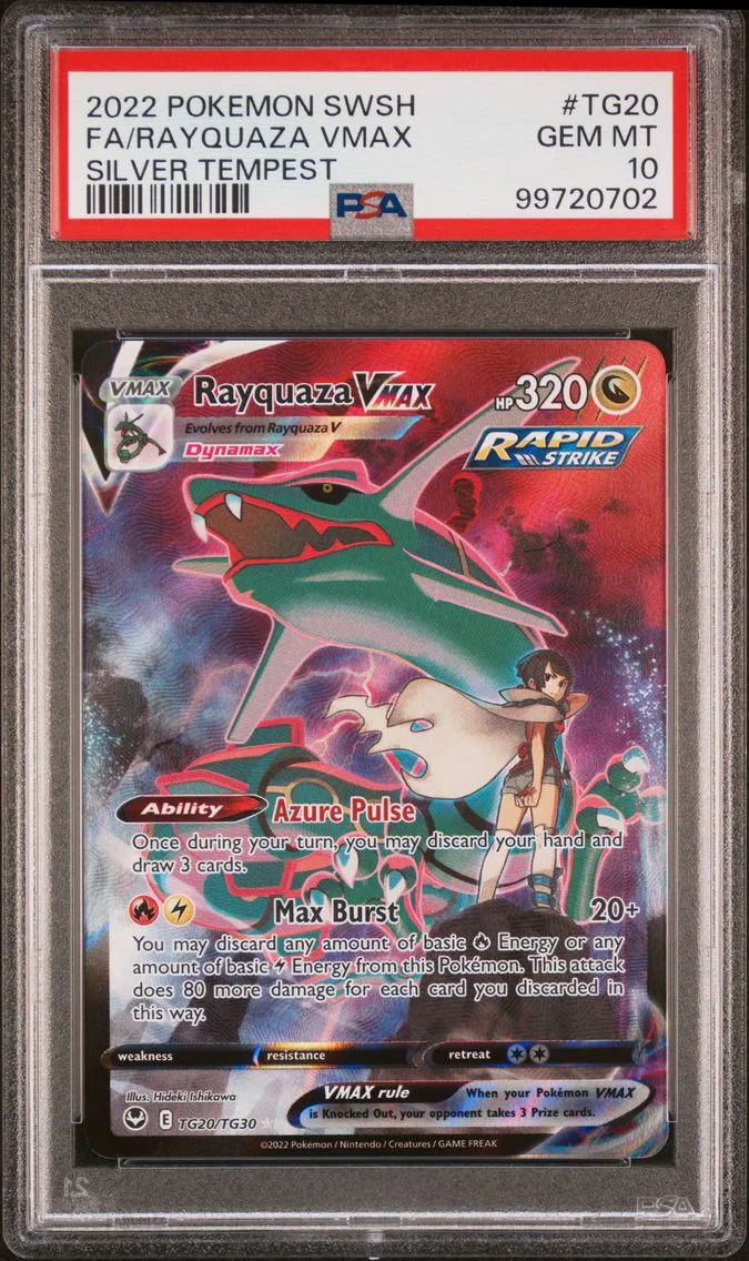 2022 #TG20 Full Art/Rayquaza Vmax PSA 10 Sword & Shield Silver Tempest