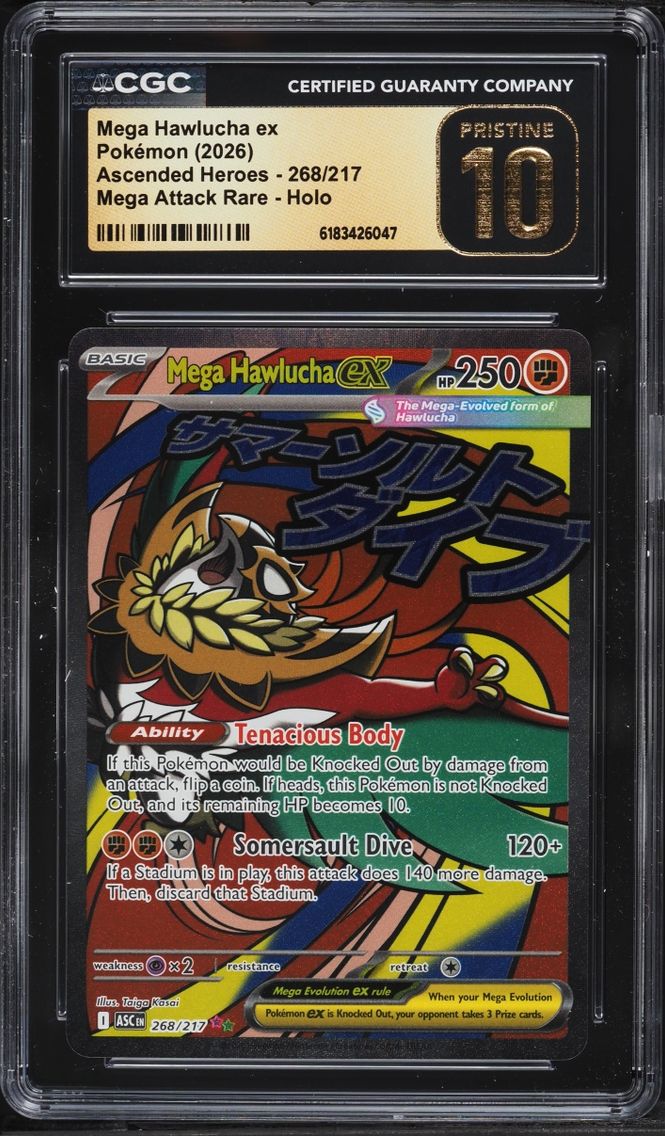 2026 #268 Mega Hawlucha EX CGC 10 Pokemon Mega Evolution Ascended Heroes MA