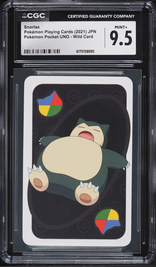 2021 Pokemon Japanese Playing Cards Pocket UNO Snorlax #WildCard CGC 9.5 MINT+