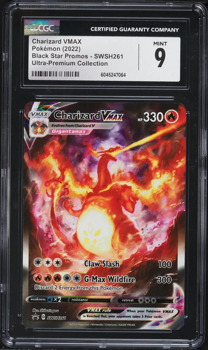 2022 #261 Full Art/Charizard Vmax CGC 9 Swsh Black Star Promo Pokemon