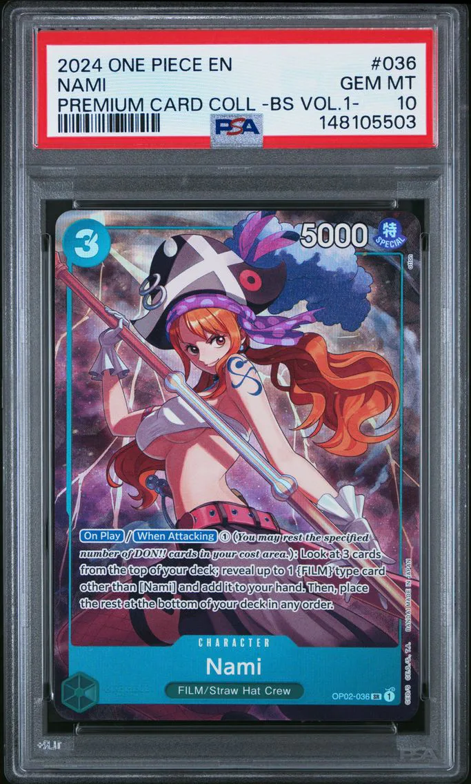 2024 #036 Nami PSA 10 Premium Card Collection -Best Selection Vol.1- One Piece