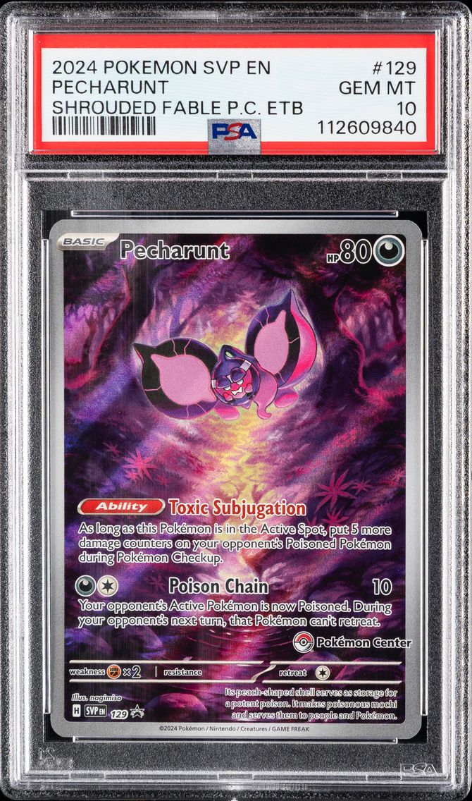 2024 #129 Pecharunt PSA 10 Svp EN-SV Black Star Promo Pokemon