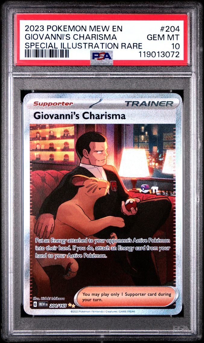 2023 #204 Giovanni's Charisma PSA 10 Mew EN-151 Pokemon