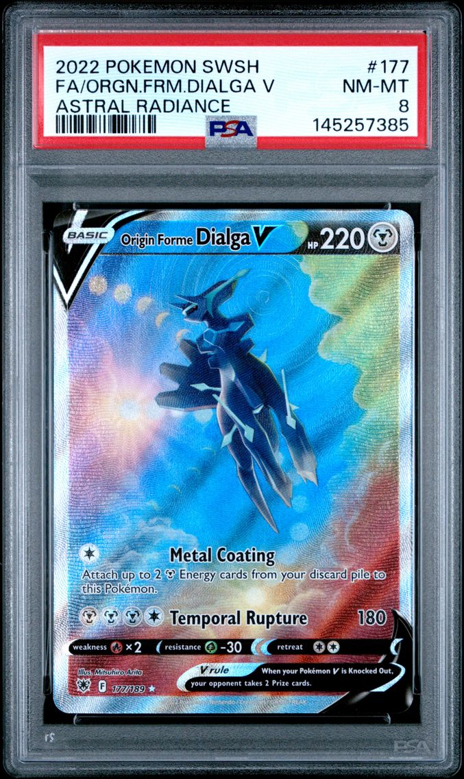 2022 #177 Full Art/Origin Forme Dialga V PSA 8 Sword & Shield Astral Radiance Pokemon