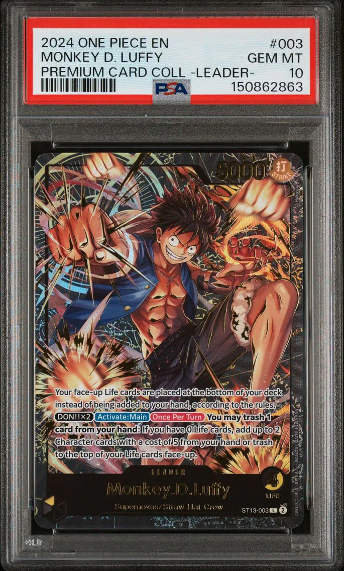 2024 #003 Monkey D. Luffy PSA 10 One Piece Premium Card Collection -Leader Collection-