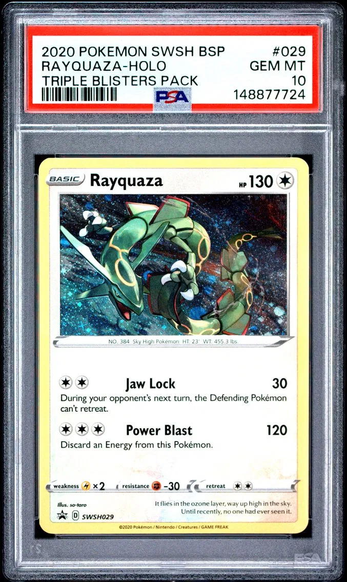 2020 #029 Rayquaza-Holo PSA 10 S