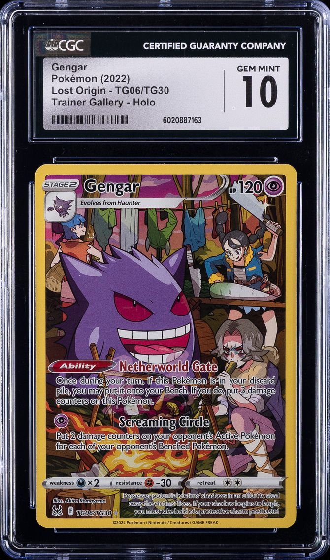 2022 #TG06 Full Art/Gengar CGC 10 Sword & Shield Lost Origin Pokemon