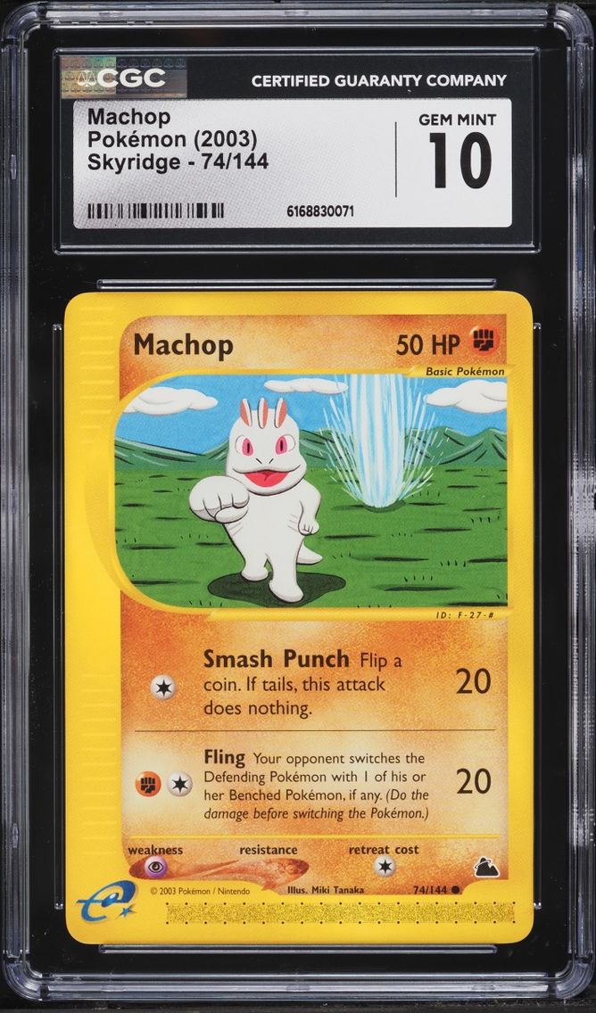 2003 Pokemon Skyridge Machop #74 CGC 10 GEM MINT
