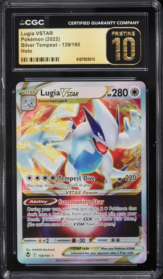 2022 #139 Lugia VSTAR CGC 10 Pokemon Sword & Shield Silver Tempest Holo