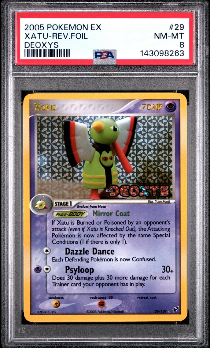 2005 #29 Xatu-Reverse Foil PSA 8 EX Deoxys