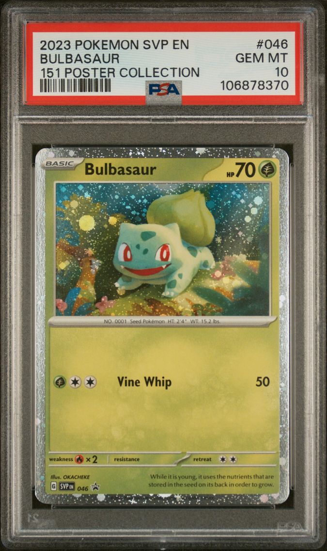 2023 #046 Bulbasaur PSA 10 Svp EN-SV Black Star Promo