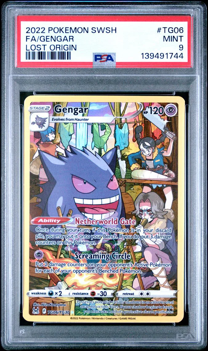 2022 #TG06 Full Art/Gengar PSA 9 Sword & Shield Lost Origin Pokemon