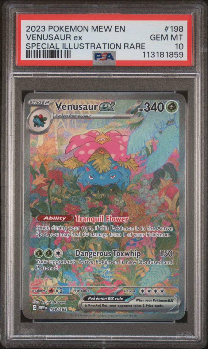 2023 #198 Venusaur EX PSA 10 Mew EN-151