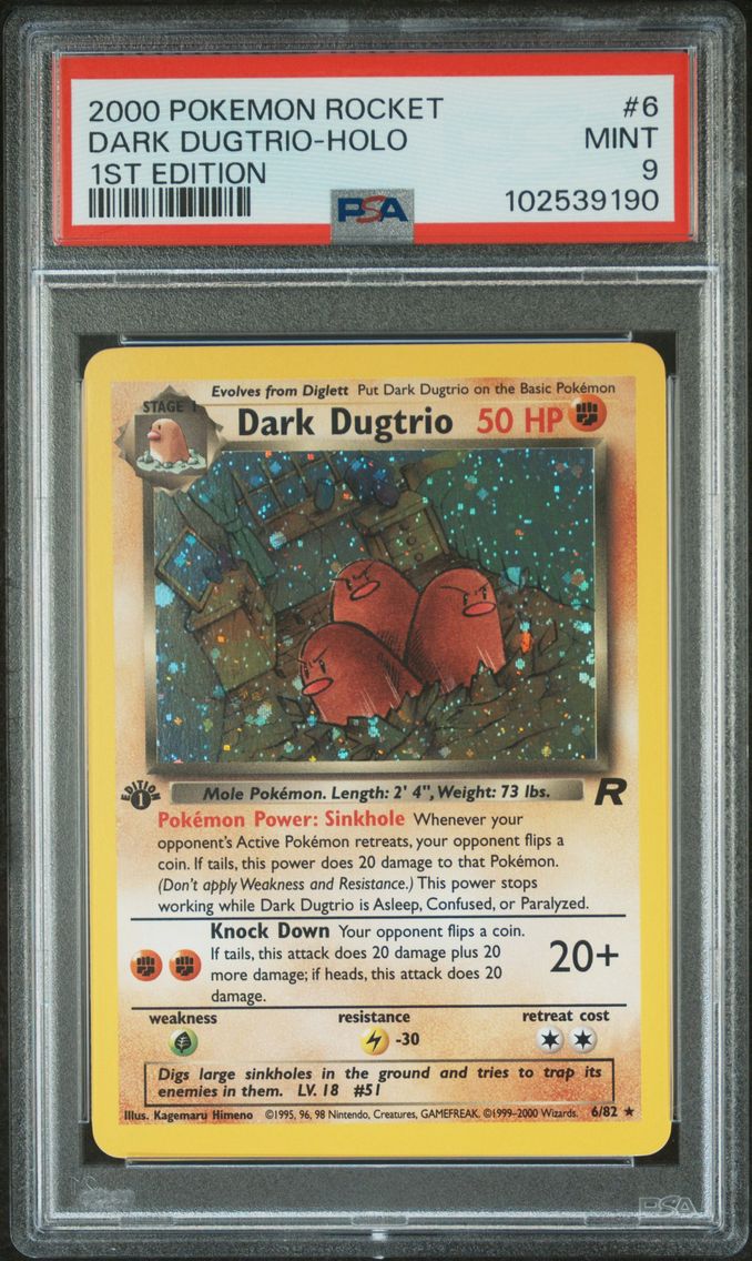 2000 #6 DARK DUGTRIO-HOLO PSA 9 POKEMON ROCKET | 1ST EDITION