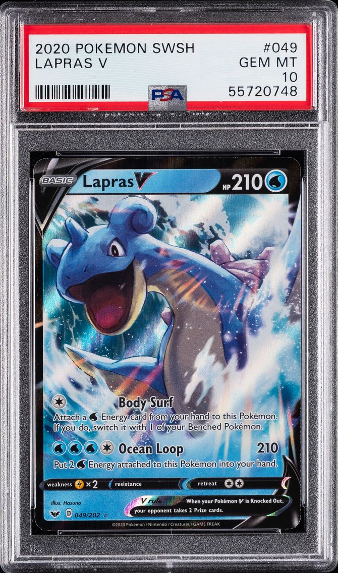 2020 #049 Lapras V PSA 10 Sword & Shield Pokemon