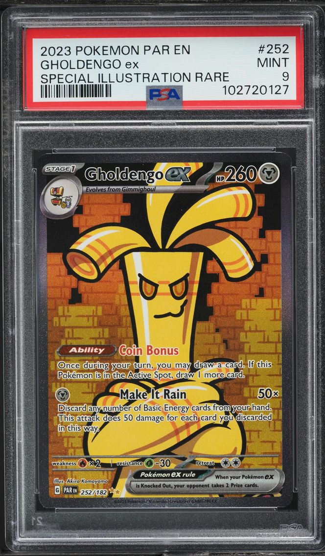 2023 #252 SCARLET & VIOLET PARADOX RIFT SIR GHOLDENGO EX PSA 9 POKEMON