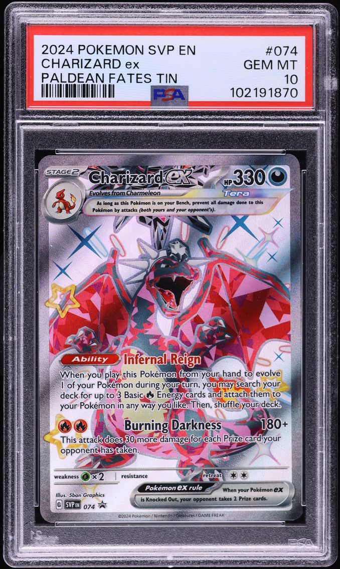 2024 #074 Charizard EX PSA 10 Svp EN-SV Black Star Promo Pokemon