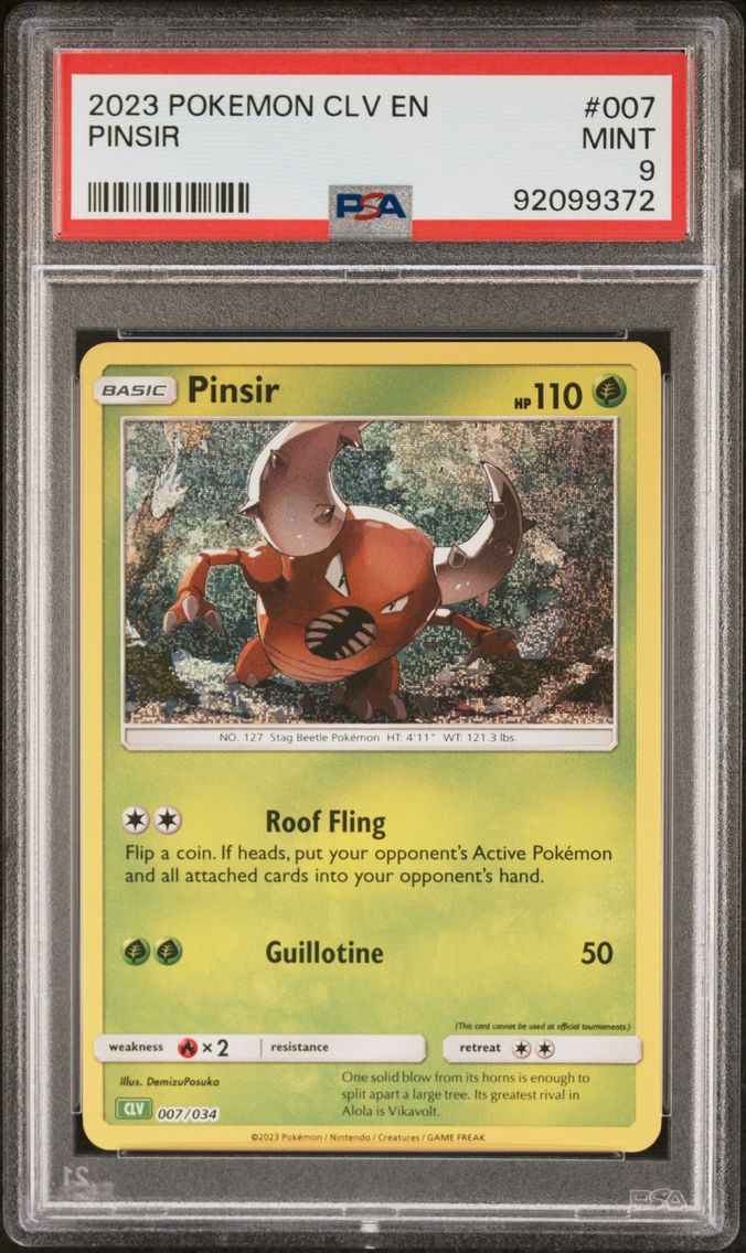 2023 #007 Pinsir PSA 9 CLV-Trading Card Game Classic Venusaur & Lugia EX Deck